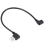 27cm 90 Degree Left Angle Micro USB to 90 Degree Left Angle USB Data / Charging Cable - Image 3