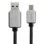 3m Woven Style 2A USB-C / Type-C 3.1 Male to USB 3.0 Male Data / Charger Cable - Image 3