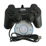 Double Shock PC USB Single Gamepad(Black) - Image 2