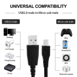 Micro USB to USB Data Sync Charger Cable for Galaxy S6 / S5 / HTC / LG / Sony / Nokia, Length: 1m - Image 6