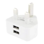 UK Plug 5V 2.1A Dual Port USB Charge Adapter(White) - Image 2