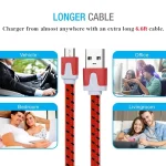 2m Woven Style Micro USB to USB Data / Charging Cable - Image 8
