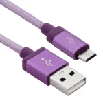 1m Net Style High Quality Metal Head Micro USB to USB Data / Charging Cable - Image 5
