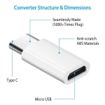 USB-C / Type-C 3.1 Male to Micro USB Female Converter Adapter, Length: 2.5cm - Image 3