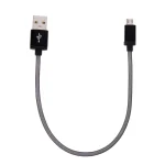 25cm Net Style Metal Head Micro USB to USB 2.0 Data / Charger Cable - Image 4
