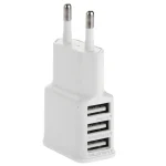 5V 2A EU Plug 3 USB Charger Adapter, For iPhone, Galaxy,  Huawei, Xiaomi, LG, HTC and Other Smart Phones(White)