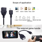 Micro USB Male to USB 2.0 Female OTG Converter Adapter Cable, For Samsung, Sony, Meizu, Xiaomi, and other Smartphones(Black) - Image 4