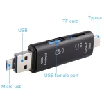 D-188 3 in 1 TF & USB to Micro USB & Type-C Card Reader OTG Adapter Connector - Image 5