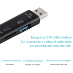 D-188 3 in 1 TF & USB to Micro USB & Type-C Card Reader OTG Adapter Connector - Image 6