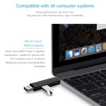 D-188 3 in 1 TF & USB to Micro USB & Type-C Card Reader OTG Adapter Connector - Image 8