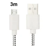 Nylon Netting Style Micro 5 Pin USB Data Transfer / Charge Cable, Length: 3m - Image 2