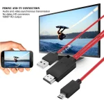 2m Full HD 1080P Micro USB MHL + USB Connector to HDMI Adapter HDTV Adapter Converter Cable - Image 6