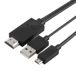 1.8m Multi Use Micro USB MHL to HDMI HDTV Adapter Cable, Support 1080P Full HD Output, S-WMCS-1234B, S-WMCS-1234G, S-WMCS-1234M, S-WMCS-1234RG, S-WMCS-1234TT, S-WMCS-1234W, S-WMCS-1234Y - Image 2