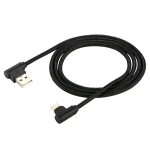 1m USB to USB-C / Type-C Nylon Weave Style Double Elbow Charging Cable, 1m Type-C - Image 3