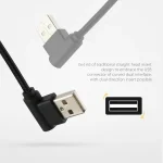 1m USB to USB-C / Type-C Nylon Weave Style Double Elbow Charging Cable, 1m Type-C - Image 5