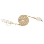 Meizu 1m 2 in 1 Noodle Weave Style Metal Head 5V 2.0A USB-C / Type-C + Micro USB to USB 2.0 Data Sync Charging Cable - Image 2