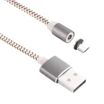 360 Degree Rotation 1m Weave Style Micro USB to USB 2.0 Strong Magnetic Charger Cable with LED Indicator - Image 8