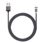 360 Degree Rotation 1m Weave Style USB-C / Type-C to USB 2.0 Strong Magnetic Charger Cable with LED Indicator - Image 4