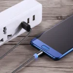 360 Degree Rotation 1m Weave Style USB-C / Type-C to USB 2.0 Strong Magnetic Charger Cable with LED Indicator - Image 8
