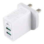 3A Max Output USB-PD + Dual QC3.0 USB Ports Travel Fast Charger, UK Plug - Image 4