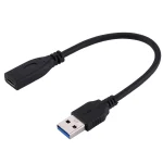 USB 3.0 Male to USB-C / Type-C 3.1 Female Adapter Cable, Cable Length: About 20cm - Image 3