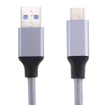 1m Wires Woven Metal Head USB-C / Type-C 3.1 to USB 3.0 Data / Charger Cable - Image 3