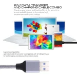 1m Wires Woven Metal Head USB-C / Type-C 3.1 to USB 3.0 Data / Charger Cable - Image 5