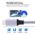 1m Wires Woven Metal Head USB-C / Type-C 3.1 to USB 3.0 Data / Charger Cable - Image 6