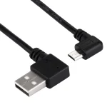 20cm USB 2.0 Male Angle Left to Left Turn Micro USB Male Angle Data Charging Cable - Image 4