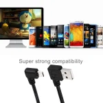 20cm USB 2.0 Right Turn Elbow to Micro USB Elbow Data Cable - Image 5