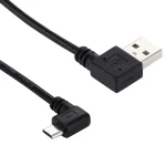 20cm USB 2.0 Left Turn Elbow to Micro USB Elbow Data Cable - Image 4