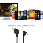 20cm USB 2.0 Left Turn Elbow to Micro USB Elbow Data Cable - Image 5