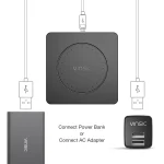 Vinsic 5V 1A Output Qi Standard Portable Wireless Charger Pad - Image 6