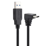 1m USB-C / Type-C Male Elbow to USB 3.0 Male Data Charge Extension Cable - Image 2