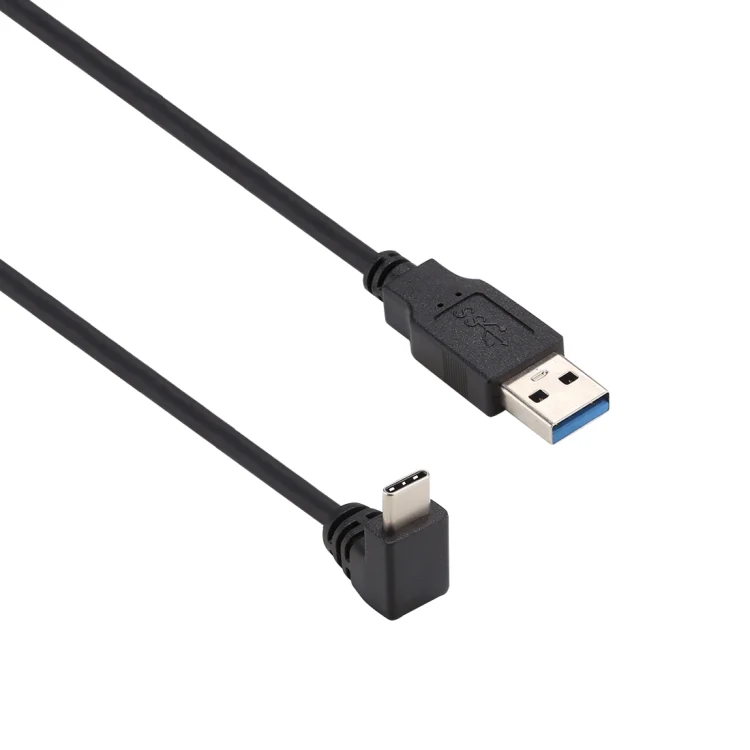 SAS3990_2.webp 1m USB-C / Type-C Male Elbow to USB 3.0 Male Data Charge Extension Cable - Image 3