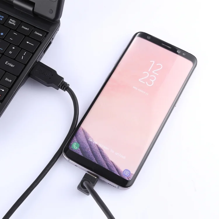 SAS3990_4.webp 1m USB-C / Type-C Male Elbow to USB 3.0 Male Data Charge Extension Cable - Image 5