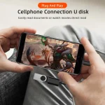 24cm 2A Micro USB to USB Aluminum Alloy Hose OTG Adapter Data Charging Cable with USB-C / Type-C Connector - Image 6