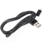 1m 2A USB to USB-C / Type-C Nylon Weave Style Double Elbow Data Sync Charging Cable - Image 2