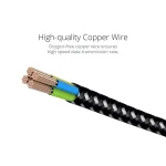 1m 2A USB to USB-C / Type-C Nylon Weave Style Double Elbow Data Sync Charging Cable - Image 6