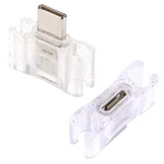 24cm 2A Micro USB + USB-C / Type-C to USB Flexible Data Charging Cable - Image 3