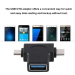 Multi-function USB 3.0 Female & USB-C / Type-C Male & Micro USB Male T-shape OTG Adapter - Image 6