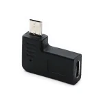 2 PCS USB-C / Type-C Female to Micro USB (Right / Left Angle) Male Elbow Adapter Converter - Image 4
