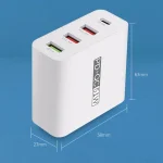 WLX-A6 4 Ports Quick Charging USB Travel Charger Power Adapter, UK Plug - Image 8