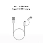 2.4A QC3.0 USB to Micro USB + USB-C / Type-C Fast Charging + Data Transmission TPE Data Cable, Cable Length: 30cm - Image 5
