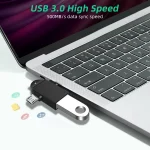 USB 3.0 Female to USB-C / Type-C Male + Micro USB Male Multi-function OTG Adapter with Sling Hole - Image 9