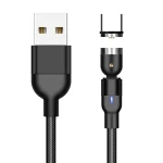 1m 2A Output USB to USB-C / Type-C Nylon Braided Rotate Magnetic Charging Cable, 1m Type-C - Image 2