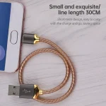 awei CL-26 0.3m 2.4A USB to USB-C / Type-C Metal Fast Charging Cable - Image 7