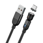1m 3A Output USB to USB-C / Type-C 540 Degree Rotating Magnetic Data Sync Charging Cable, 1m Type-C - Image 13