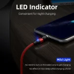 1m 3A Output USB to Micro USB 540 Degree Rotating Magnetic Data Sync Charging Cable, 1m Micro USB - Image 10