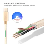 Knit Texture USB to USB-C / Type-C Data Sync Charging Cable, Cable Length: 50cm - Image 3